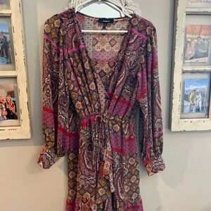 Anthropologie Multicolor Paisley Wrap Dress